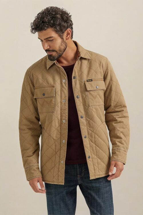 Wrangler Men’s Reversible Quilted Shirt Jacket