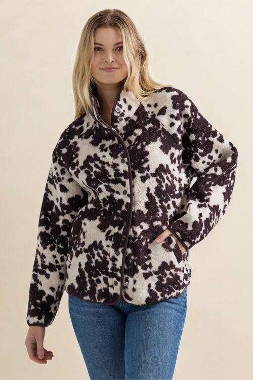 Wrangler Cowhide Sherpa Snap Jacket