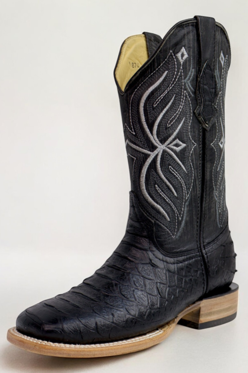 Pegazuz Python Jumbo Square Toe Boots