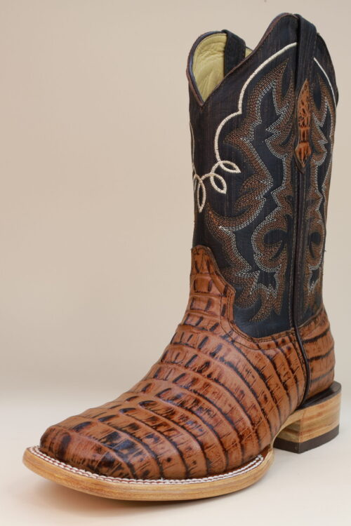 Pegazuz Caiman Tail Square Toe Boots