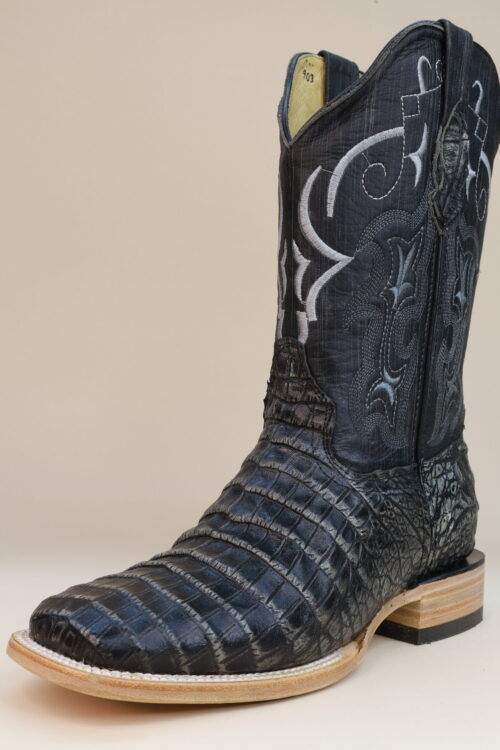 Pegazuz Caiman Belly Square Toe Boots