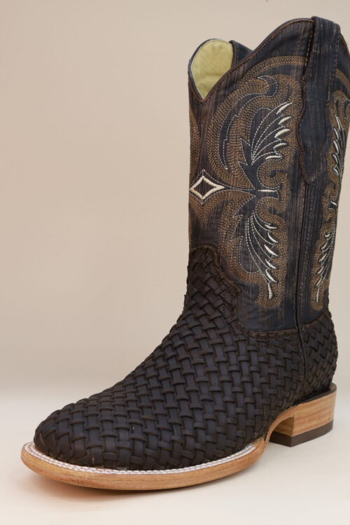 Pegazuz Handwoven Square Toe Boots