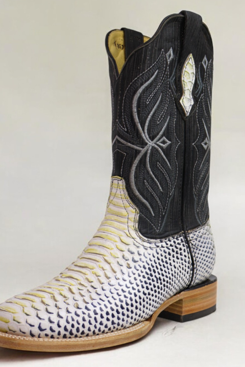 Pegazuz Python Square Toe Boots