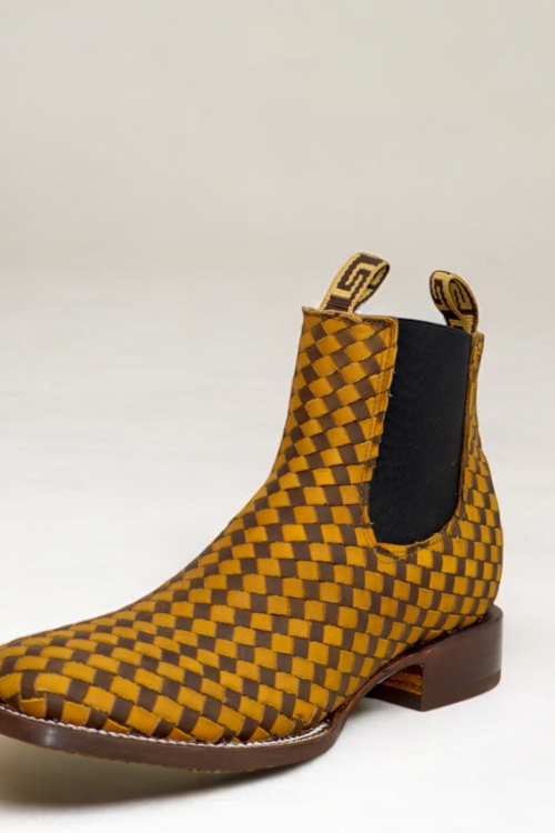 Herencia Handwoven Square Toe Chelsea Boot