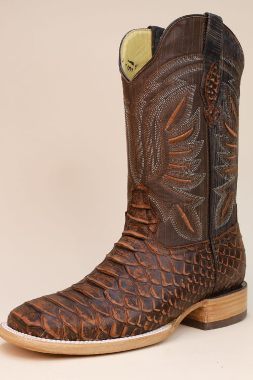 Python Jumbo Nobuck Square Toe Boots