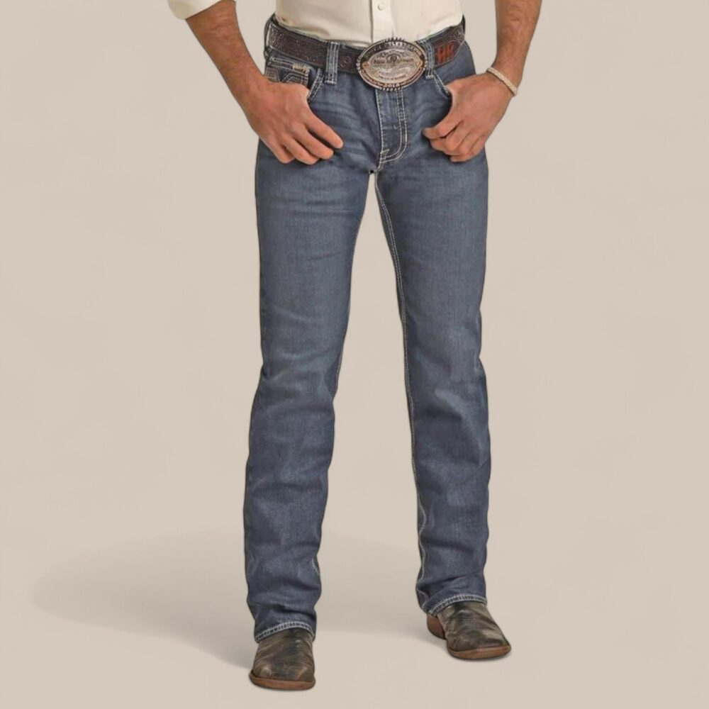 Men’s Rock and Roll Slim Fit Straight Leg Jeans