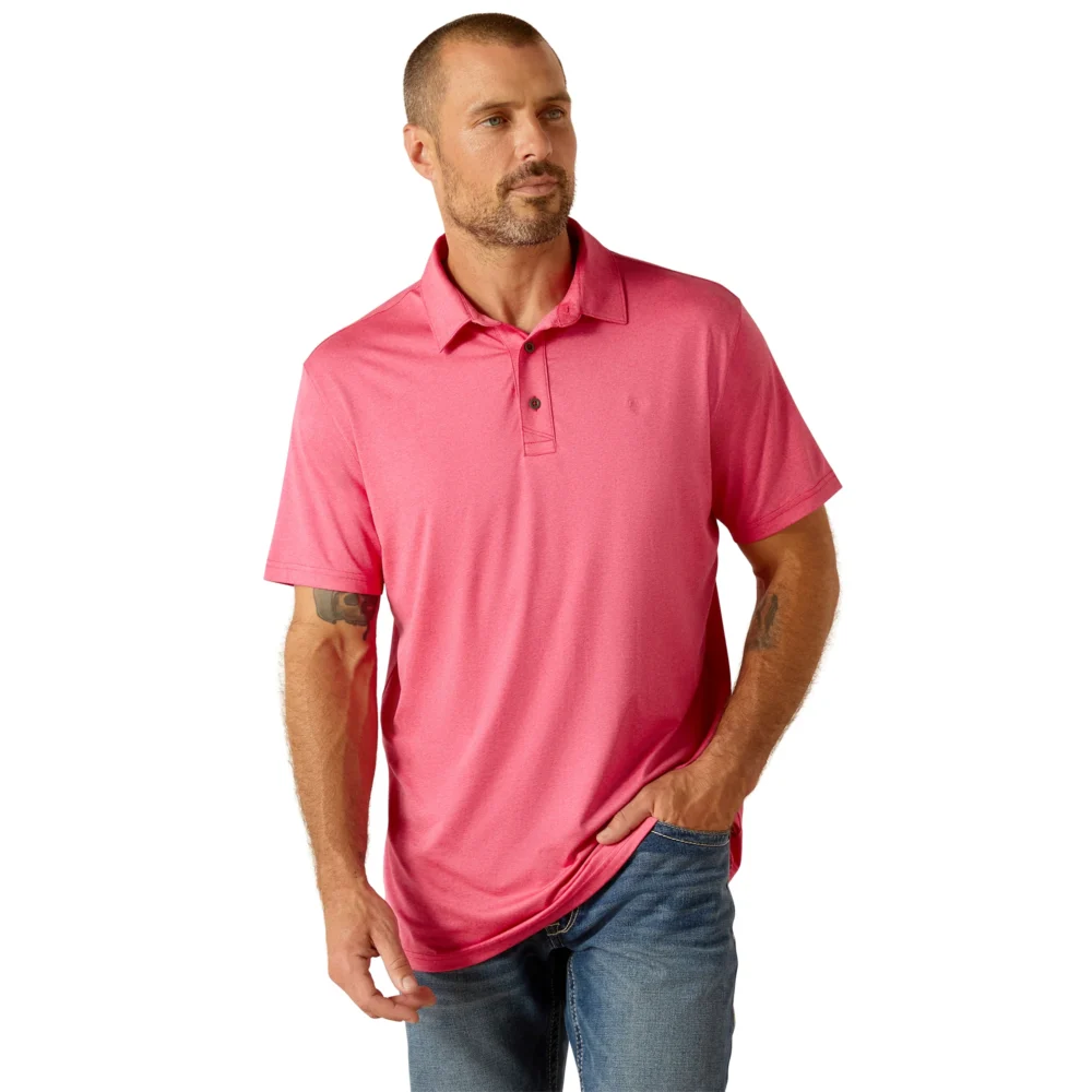 Charger 2.0 Fitted Pink Pulse Polo Shirt