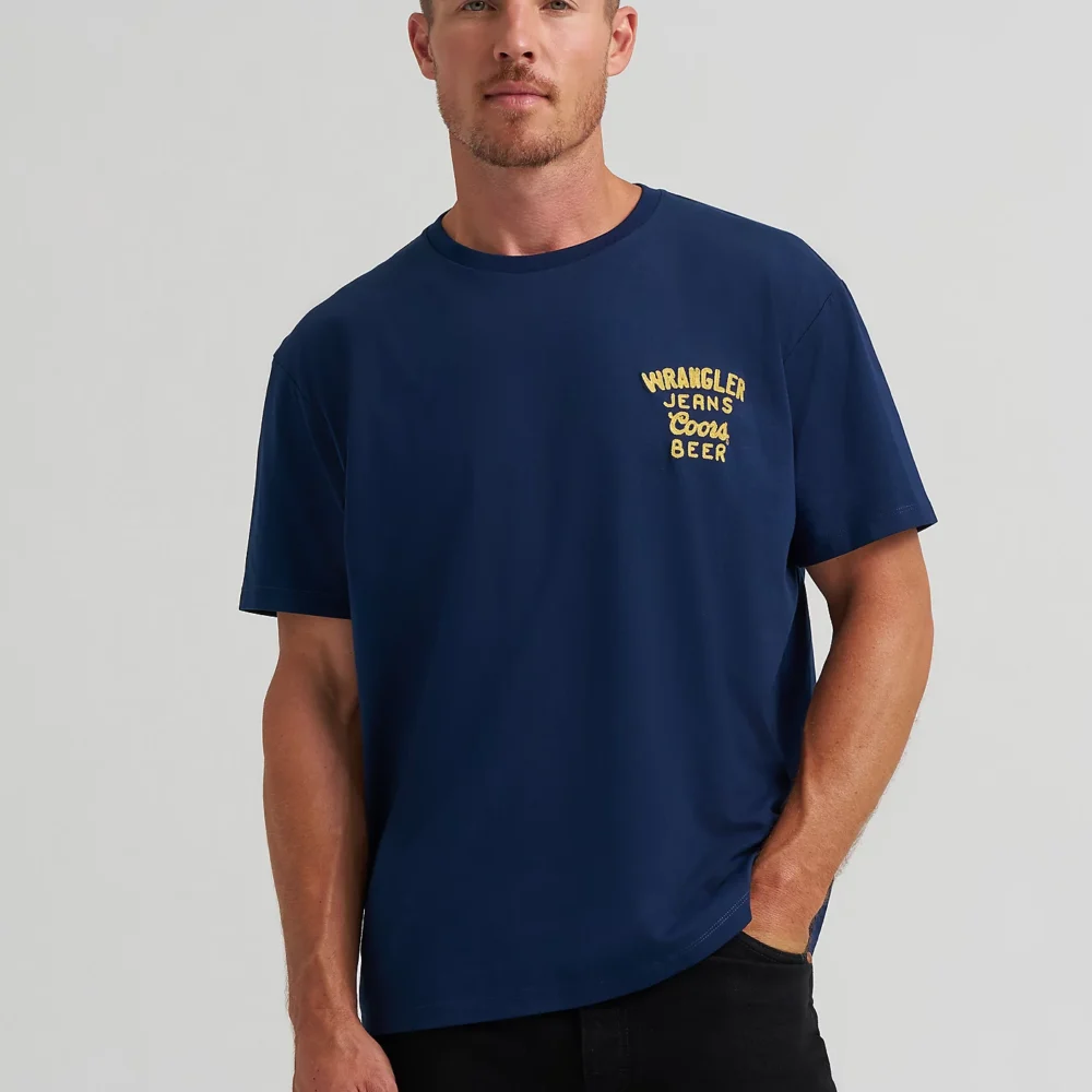 Wrangler x Coors Logo T-Shirt – Navy