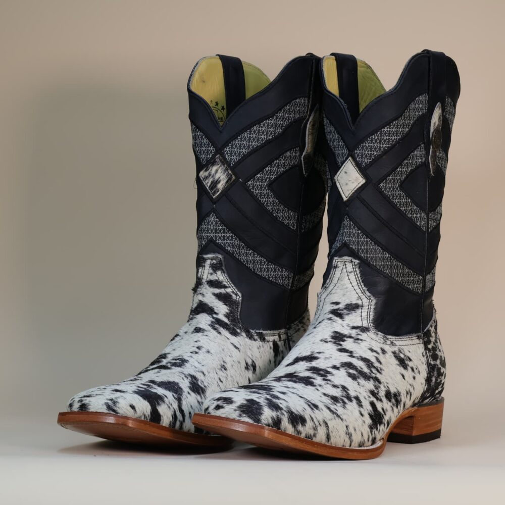 Pegazuz Black & White Cowhide Boot PG32 – 12