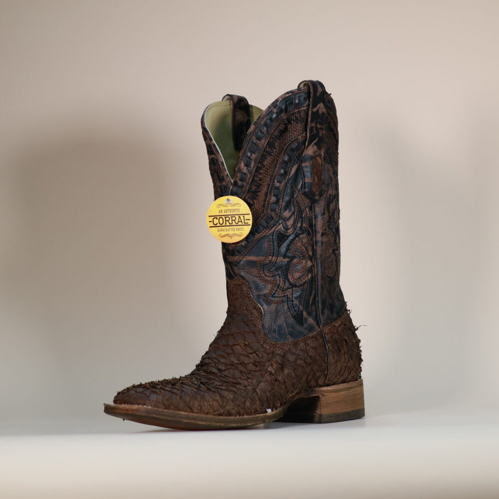 Corral Men’s Gnarly Fish Wide Square Toe Western Boots