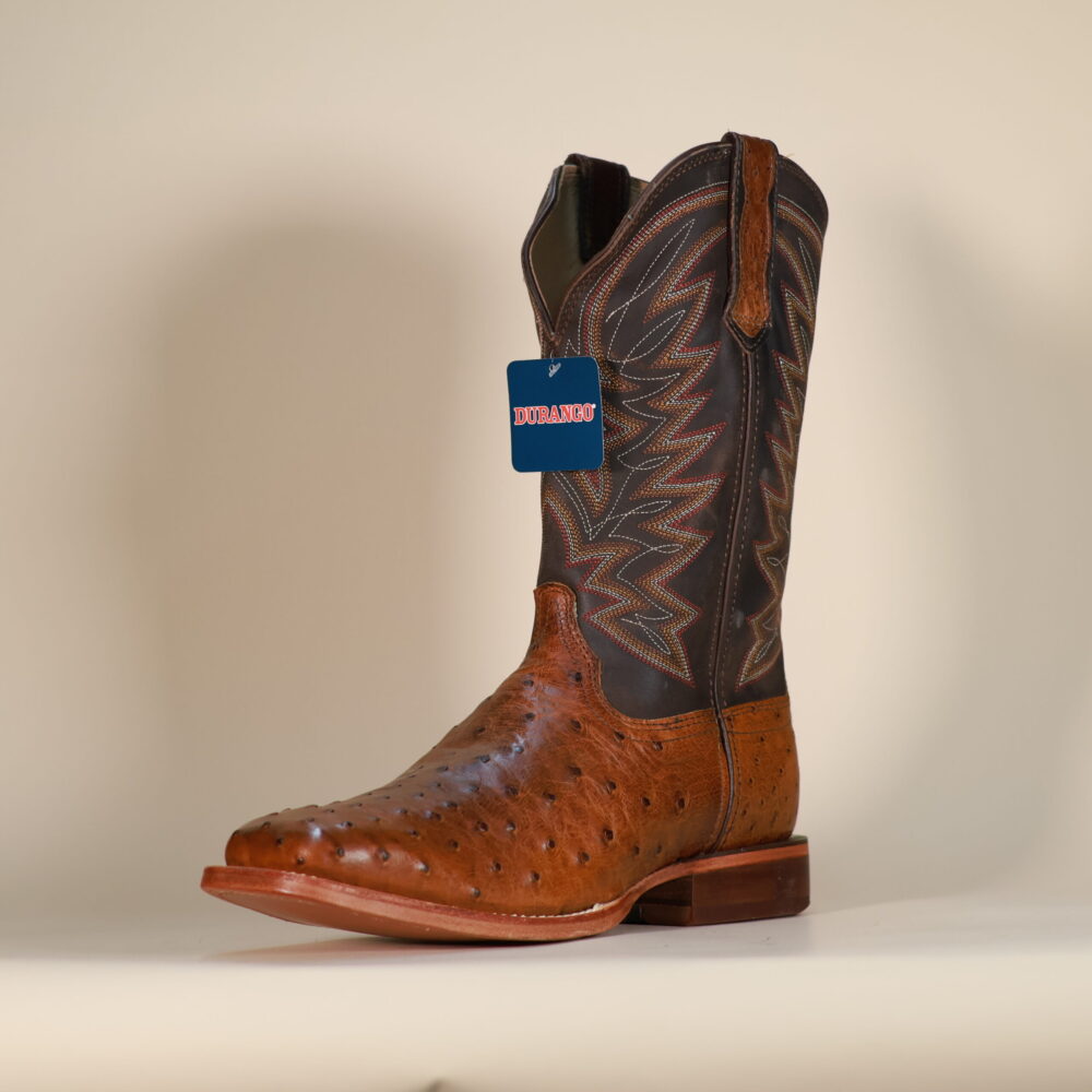 Durango Men’s Premium Exotic Full Quill Ostrich Wide Square Toe Boots